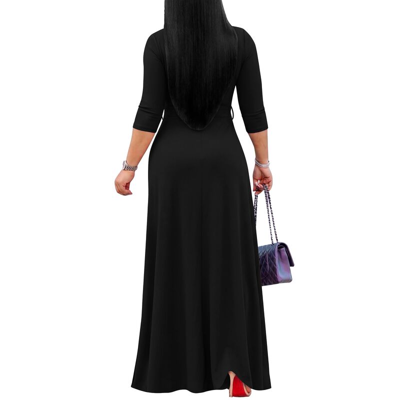 Vestido Maxi Fandee Cuello V Manga 3/4 image number null