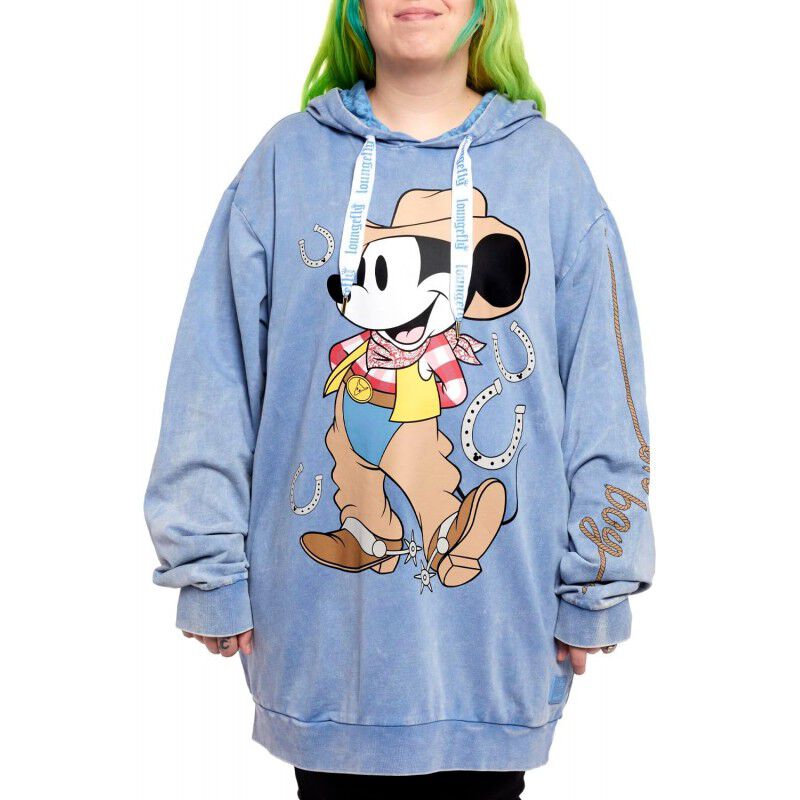 Sudadera unisex con capucha Mickey Mouse vaquer... image number null