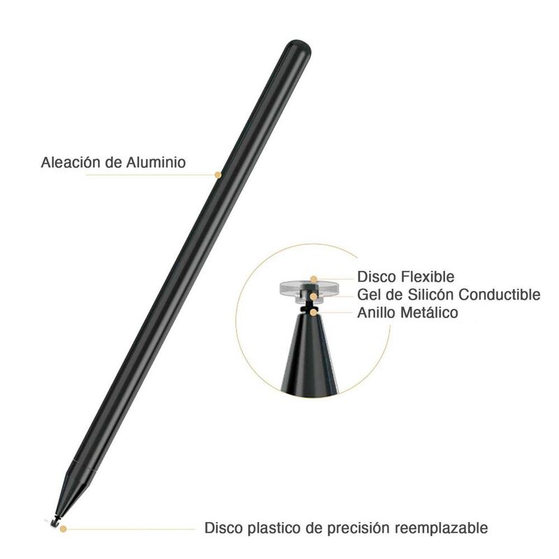 Pluma Stylus MYBAT Universal Negra punto Fino C... image number null