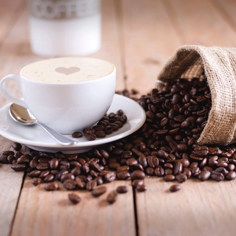 Tarro De Cristal Con Forma De Grano De Caf&eacute; Con... image number null