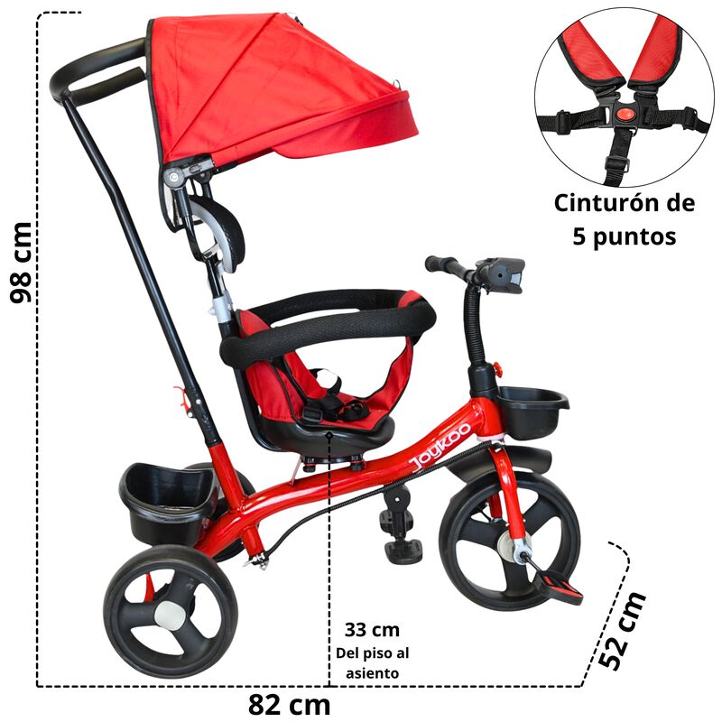 Triciclo Evolutivo para Niños Asiento Giratorio... image number null