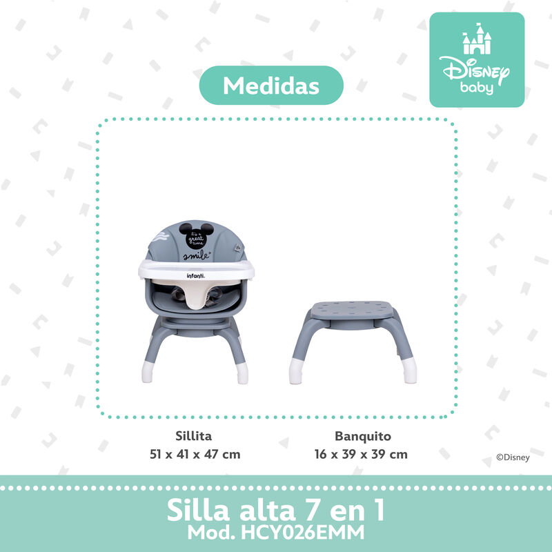 Silla alta periquera para beb&eacute;s con giro 360&deg; a... image number null