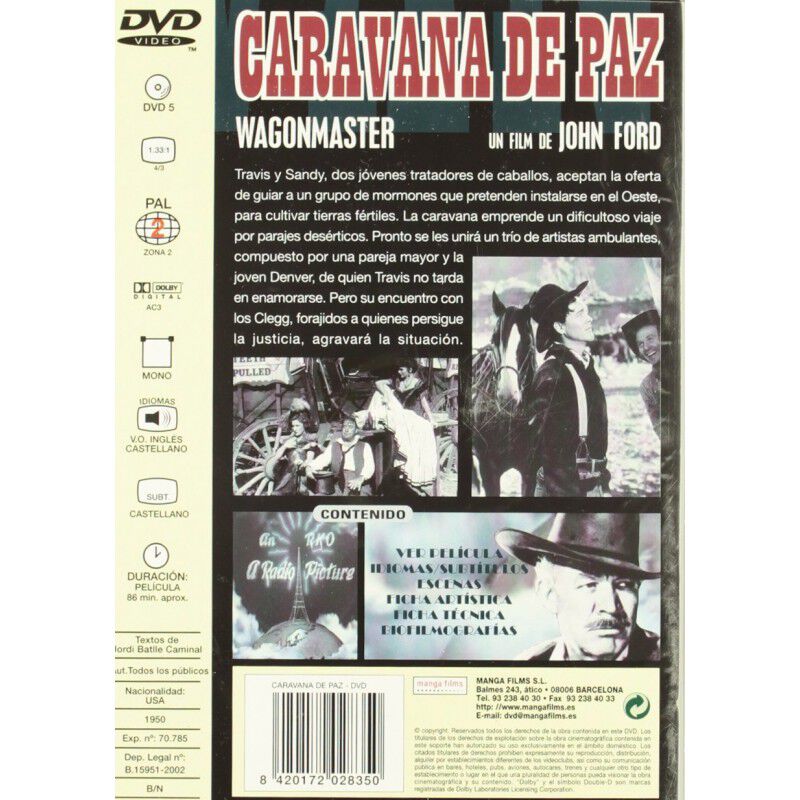 Caravana De Paz  (dvd) 1950 Wagon Master image number null