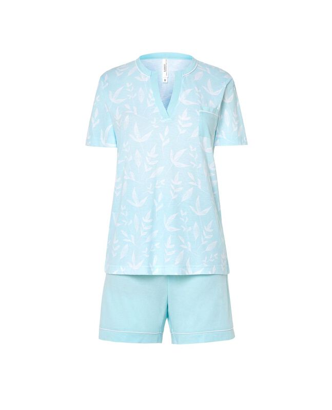 Pijama Corto Hojas Verde image number null