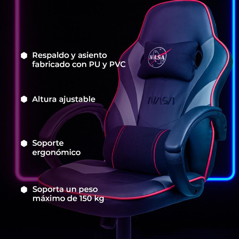 TechZone Silla Gamer Edición NASA con Ruedas 36... image number null