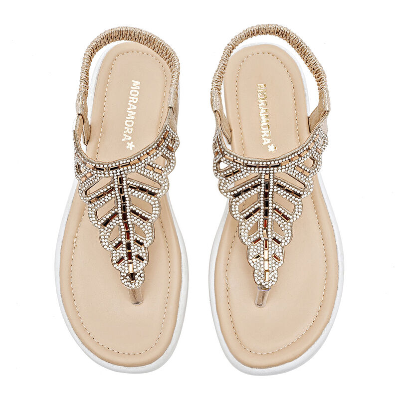 Moramora Sandalia Dorado Para Mujer 147608ce image number null