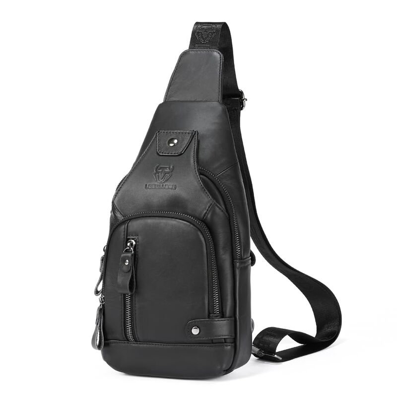 Bolso Bandolera Lebullbro De Cuero Para Pecho Y... image number null