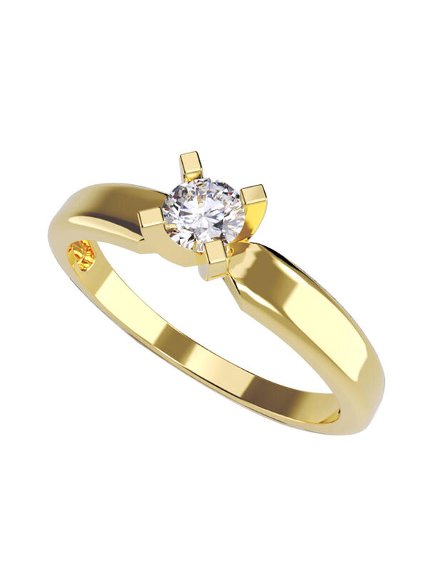 Anillo de Compromiso de 14K con Diamante de Lab... image number null