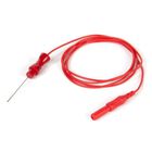 25 Agujas Monopolares Desechables Pre-cableadas Rojo