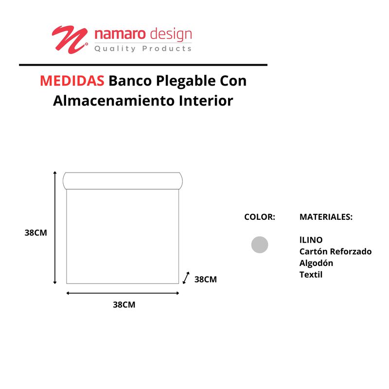 Banco Plegable Con Almacenamiento Interior image number null