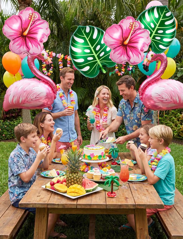 Globos Pctcshq 12 Uds Fiesta Tropical Hawaiana image number null