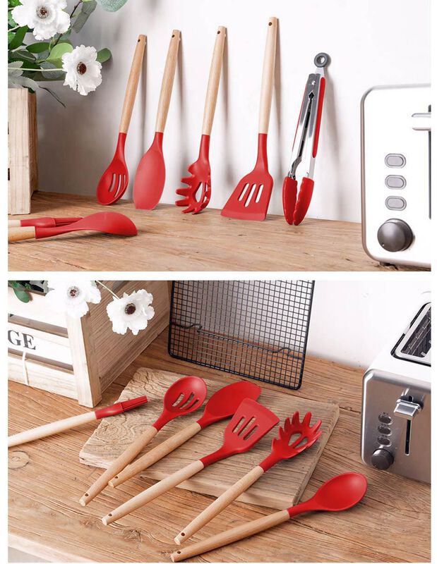 Set Utensilios Coquo de madera image number null