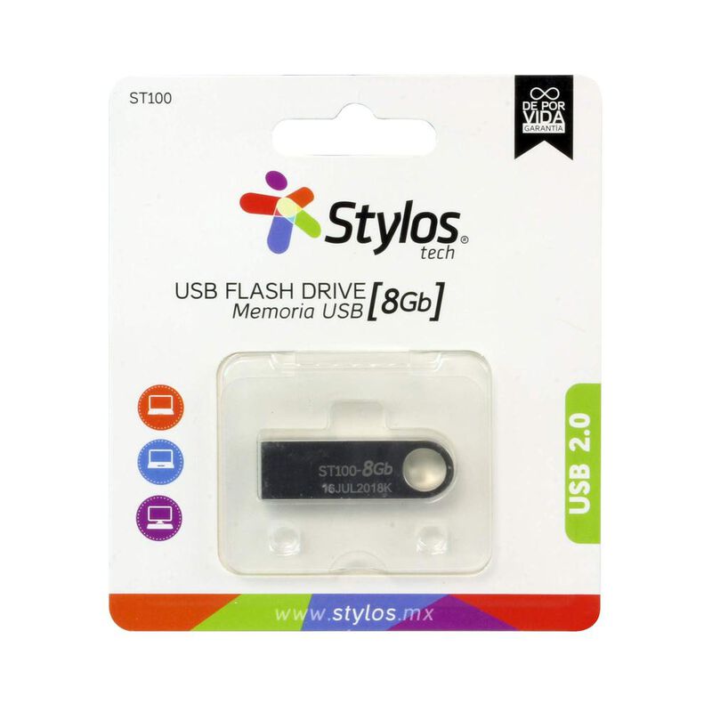 Memoria Usb Stylos St100 8gb Conexion Tipo A 2.... image number null