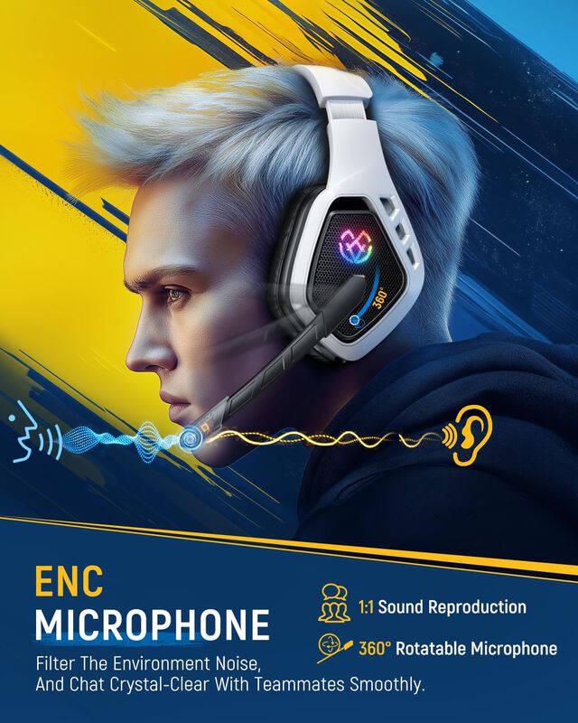 Auriculares Inal&aacute;mbricos Para Juegos Tatybo Wt5... image number null