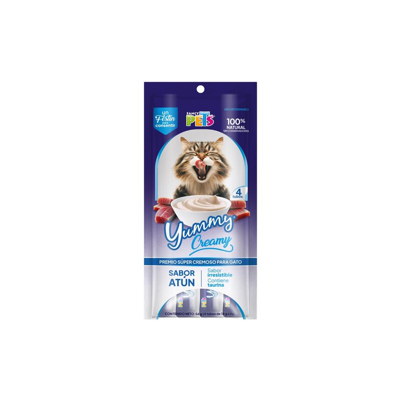 Premio Cremoso Yummy Creamy Sabor At&uacute;n Para Gat... image number null