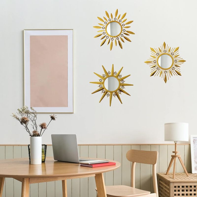 Espejo Manortang Champagne Gold De Pared Redond... image number null
