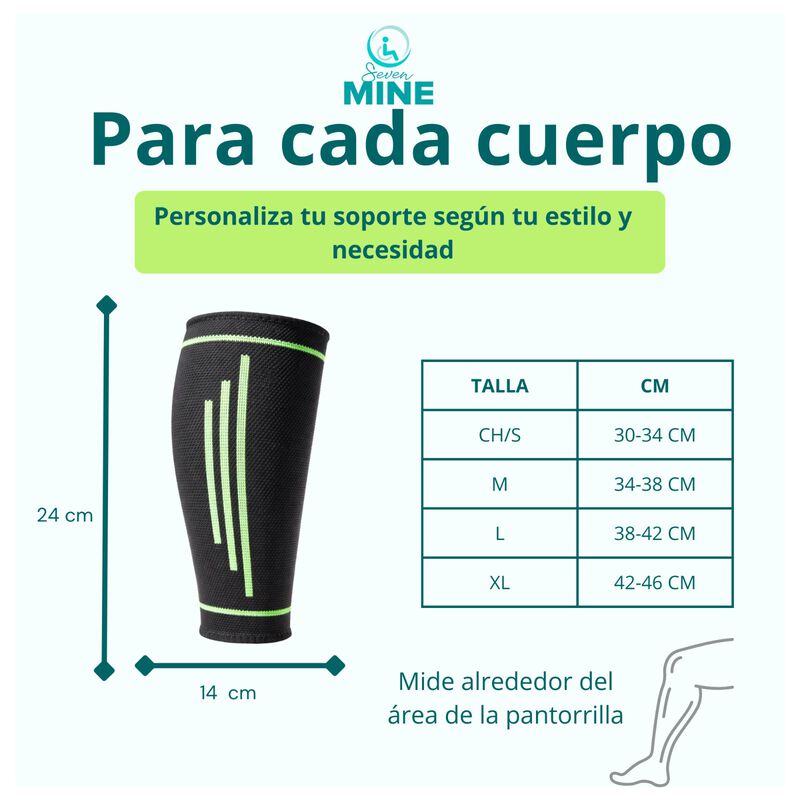 Soporte El&aacute;stico para Pantorrilla &ndash; Manga de Co... image number null