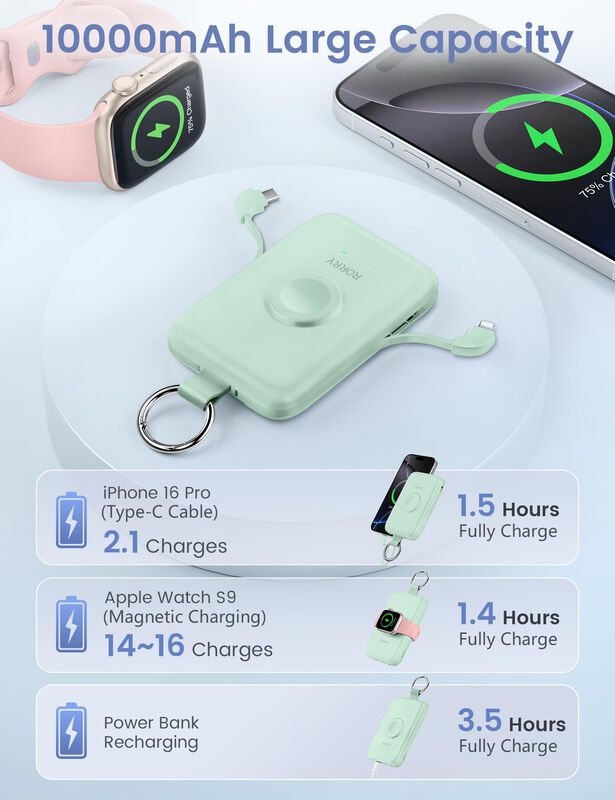 Cargador Port&aacute;til Power Bank Rorry 10000 Mah Pd... image number null