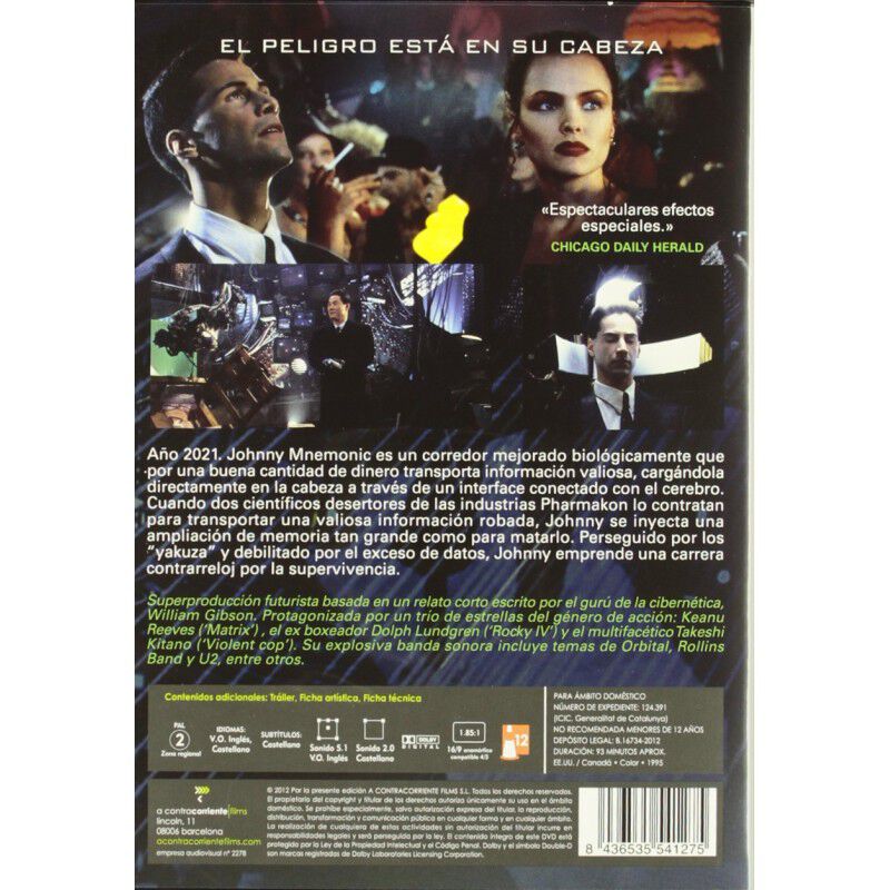 Johnny Mnemonic (dvd) image number null