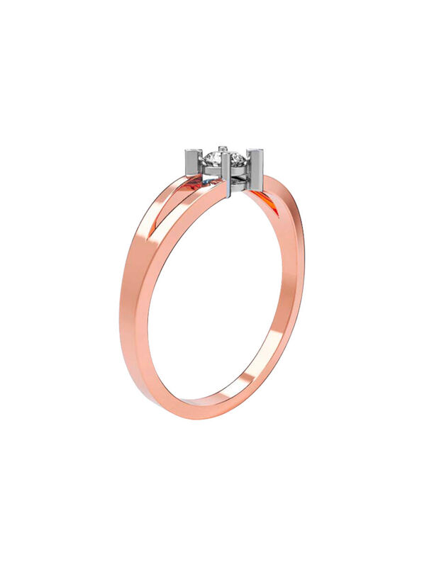 Anillo de Compromiso de 14K con Diamante de Lab... image number null