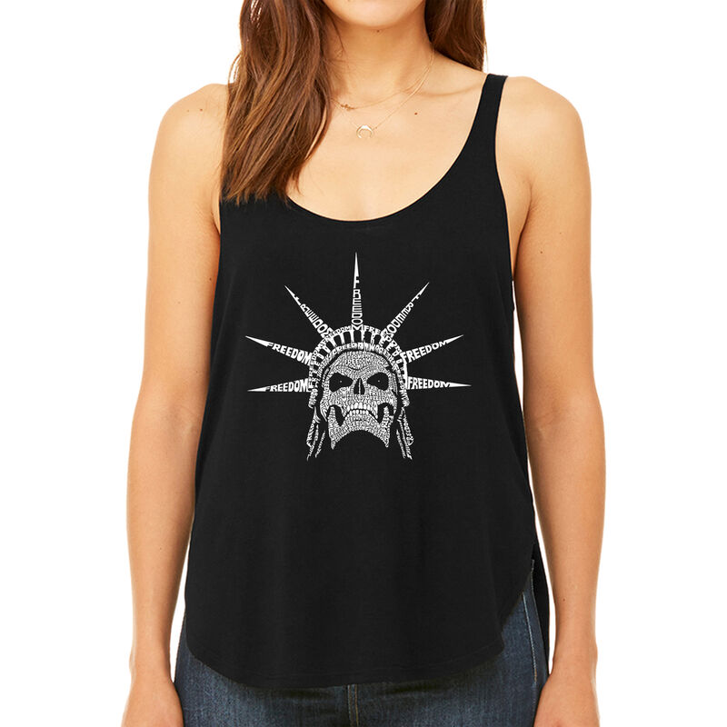 Tank Top Holgado Word Art Para Mujer - Calavera... image number null