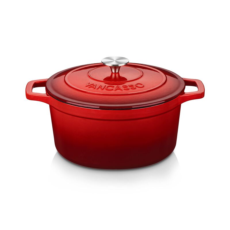Cazuela de Hierro Fundido Vancasso 5.7L Roja image number null
