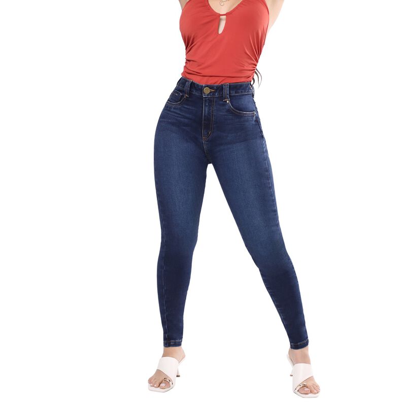 Pantal&oacute;n Skinny Mujer Savi Mezclilla Tiro Alto ... image number null