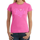 Camiseta Word Art Para Mujer - Novia- Rosa