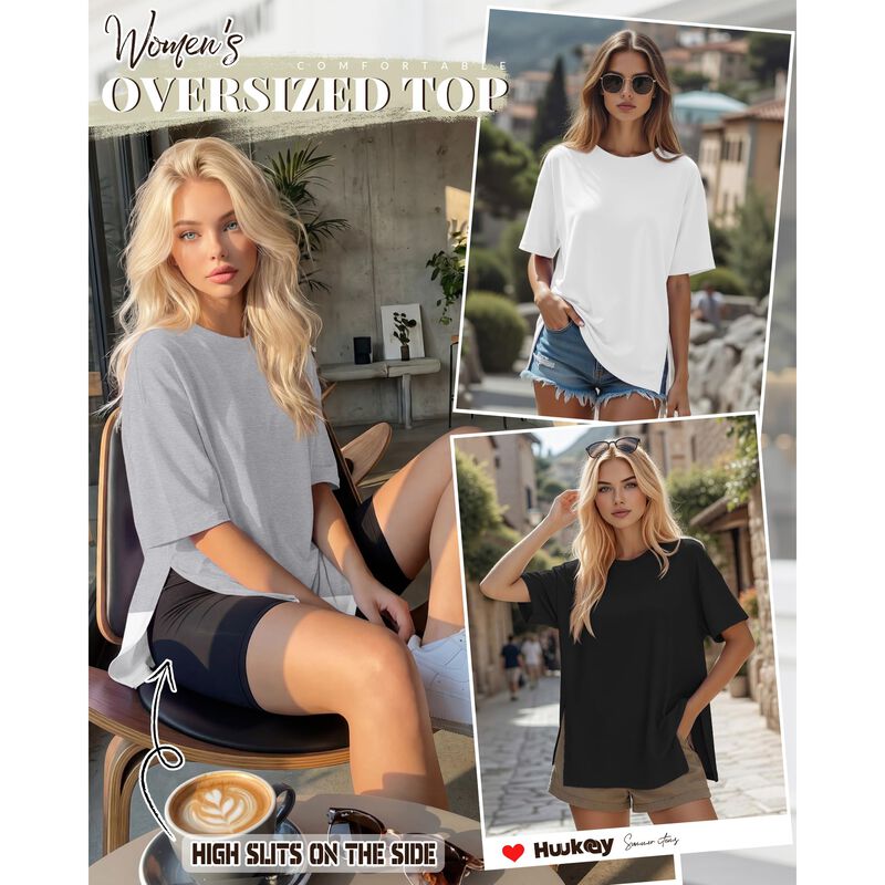 Camiseta Huukeay Talla Xl, Pack De 3, 3 Colores image number null