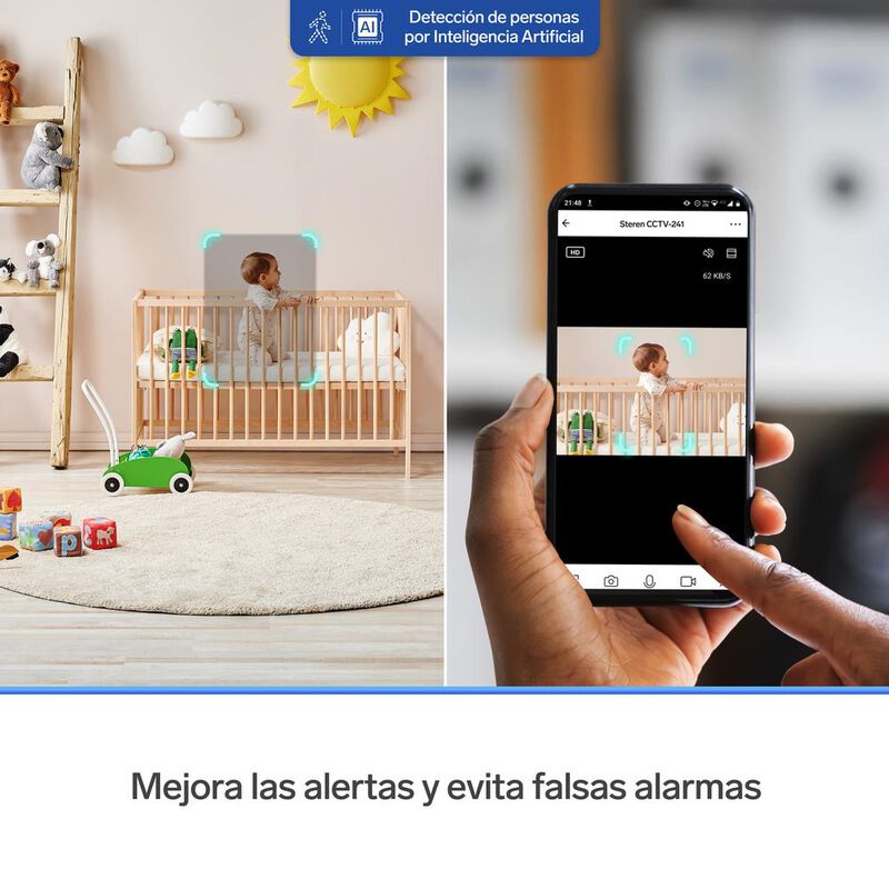 2 Mini c&aacute;maras de seguridad Wi-Fi 2 Mpx fijas c... image number null