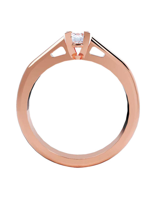 Anillo de Compromiso en Oro de 10K con Circonia... image number null