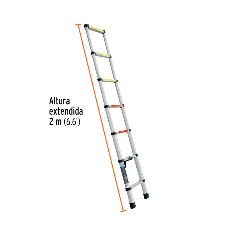 Escalera Telescópica 7 Peldaños Tipo Ii Capacid... image number null