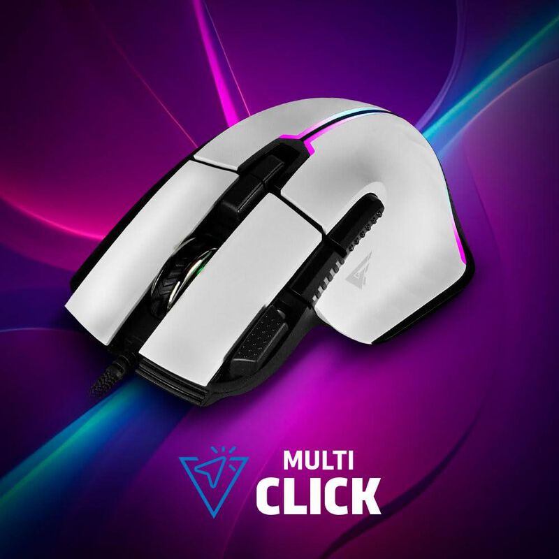 Mouse Gamer Game Factor &Oacute;ptico Mog602-wh Al&aacute;mbr... image number null