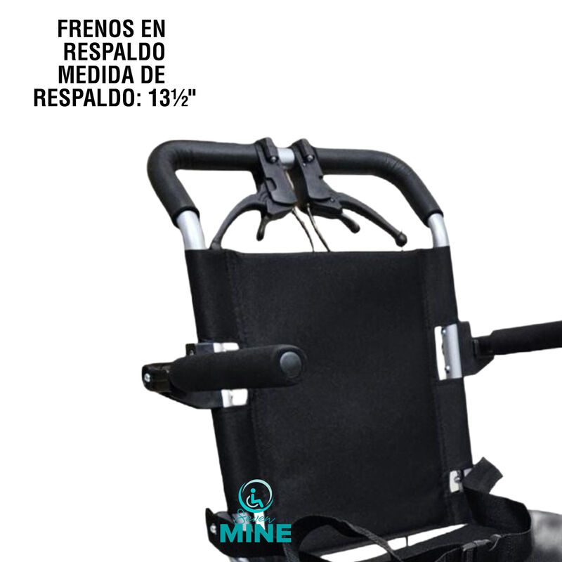 Silla de Ruedas de Traslado Viajera con Frenos ... image number null