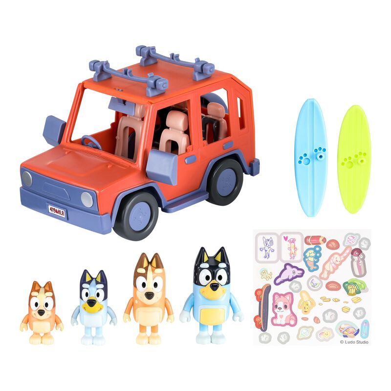 Veh&iacute;culo 4wd Toy Bluey Heeler Family Con 4 Figu... image number null