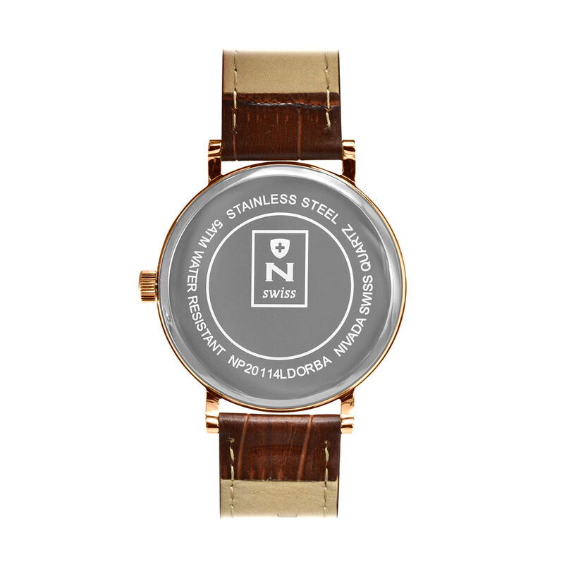 Reloj Nivada Executive Dama Dorado Rosa Blanco ... image number null