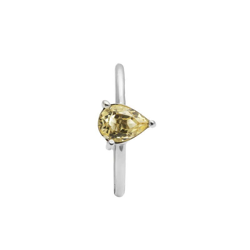 Anillo Gaia De Plata Con Piedra Gota image number null