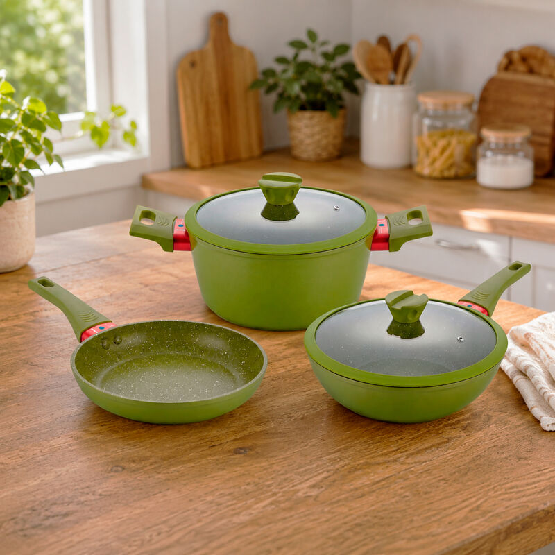 Bater&iacute;a De Cocina Harraz Cookware 5 Piezas Verd... image number null