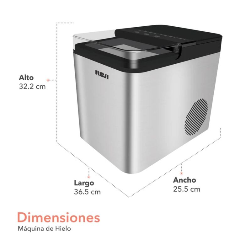 M&aacute;quina de Hielo RCA RC-MH1 Port&aacute;til / Capacida... image number null