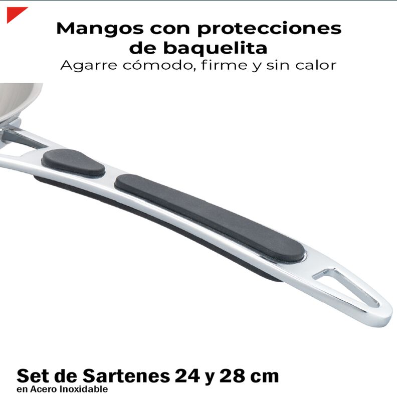 Set Sartenes De 24 y 28 Cms Acero inoxidable Bo... image number null