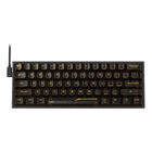 Teclado Gamer Mecánico Transparente Oscuro con Iluminación RGB: Precisión y Estilo en Cada Tecla.
