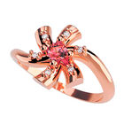 Anillo de Compromiso en Oro Rosa 14K con Circonia -  Talla:6/ FJ621-14R-CZ-6