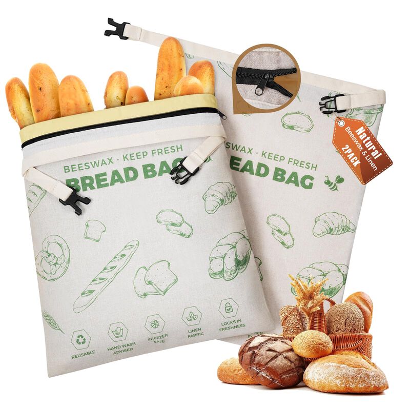 Bolsas para pan Yarramate pack de 2 de lino con... image number null