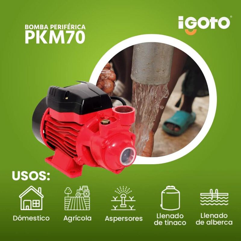 Bomba Periferica Duo Igoto PKM70 Mayor Flujo de... image number null