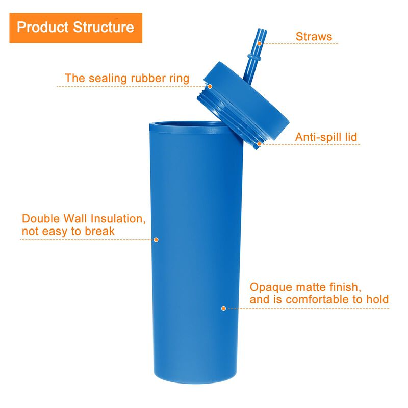 Vaso T&eacute;rmico Uxcell 450 ml Azul Marino Mate Con... image number null