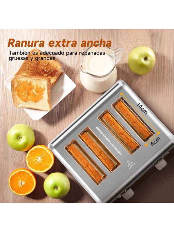 Tostadora Acero Inoxidable 4 Rebanadas 1750w Pl... image number null
