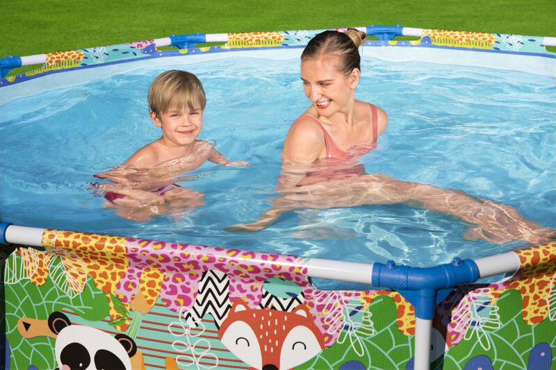 &nbsp;Alberca con estructura redonda 2.74x.66cm anim... image number null