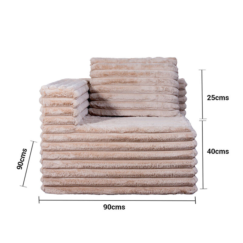 Sill&oacute;n Modular en Caja Dormimundo Central Beige image number null