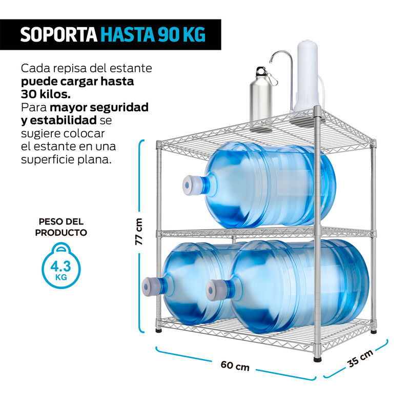 Estante Organizador de Metal Redlemon Blanco image number null