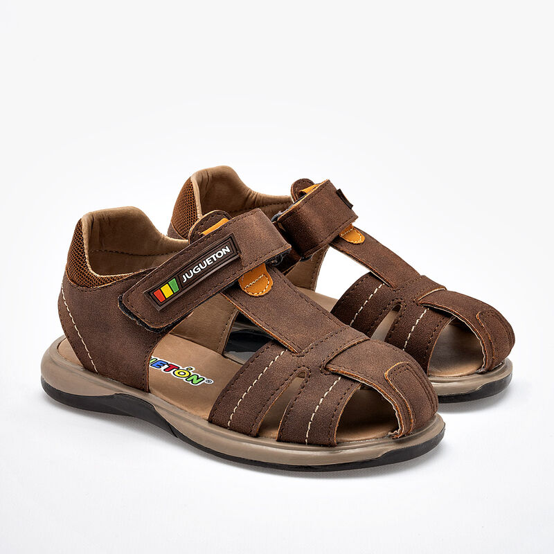 Juguetón Sandalia para niño café image number null